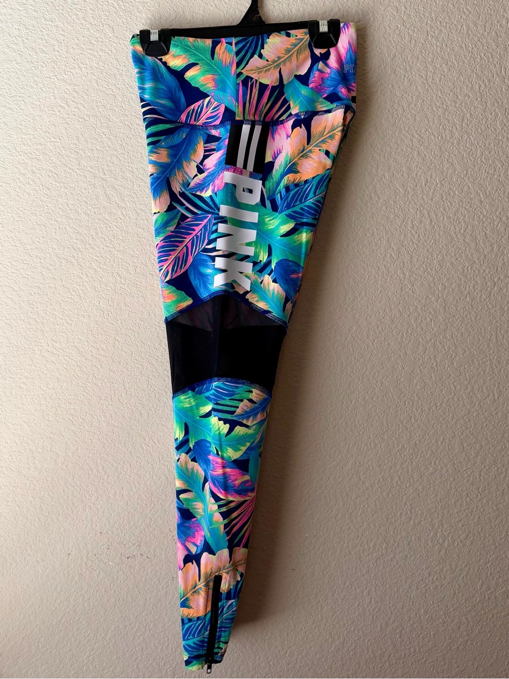 PINK Victoria's Secret Ultimate Tropical Mesh Leggings Women XS Blue PInk Green